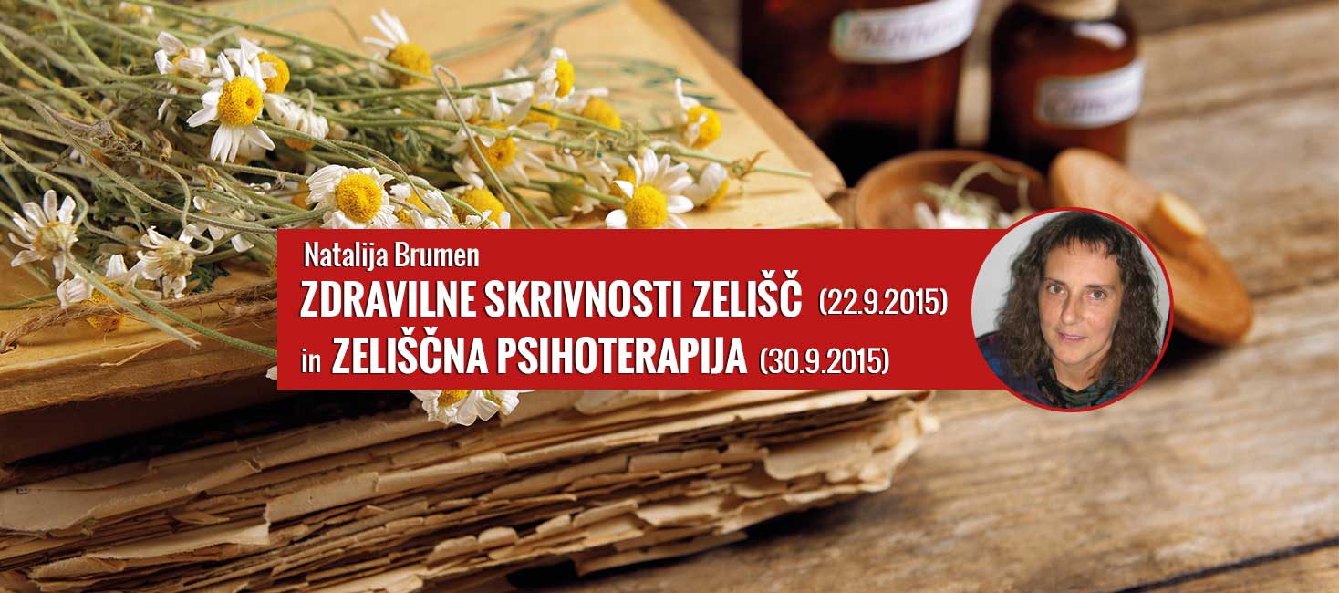 Natalija Brumen: Zdravilne skrivnosti zelišč in zeliščna psihoterapija. Zelišča na stari knjigi.